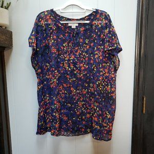 Abstract Floral Blouse